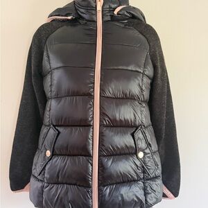 Michael Kors Black and Pink Puffer Jacket-Girls 14